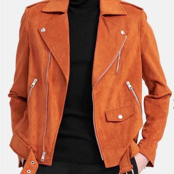 Theory Women's Modern Moto Faux Suede Jacket - Picture 1 of 8